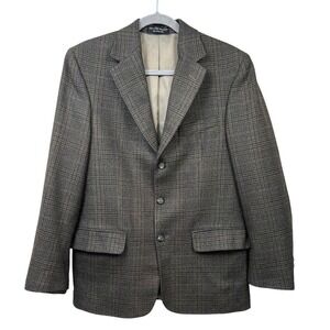 Andrew Fezza Blazer Sports Coat Lambswool Lined Ventless Flap Pockets Men Sz S38